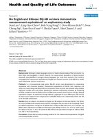 Health and Quality of Life Outcomes BioMed Central Research Open Access Do English and Chinese doc