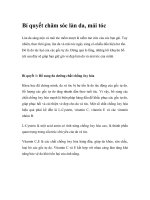 Bí quyết chăm sóc làn da, mái tóc docx