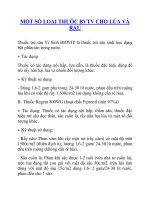 MỘT SỐ LOẠI THUÔC BVTV CHO LÚA VÀ RAU potx