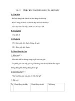 Tiết 55 A: Mục tiêuTÍNH CHẤT TIA PHÂN GIÁC CỦA MỘT GÓC doc