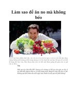 Làm sao để ăn no mà không béo pot