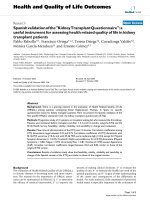 Health and Quality of Life Outcomes BioMed Central Research Open Access Spanish validation of the docx