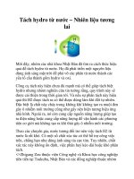 Tách hydro từ nước – Nhiên liệu tương lai docx