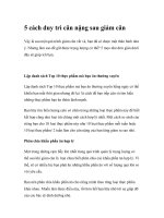 5 cách duy trì cân nặng sau giảm cân docx