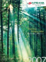 báo cáo thường niên 2007 vpbank NGÂN HÀNG NGOÀI QUỐC DOANH CUỘC SỐNG MỚI