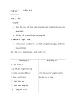 Tiết 107: PHÉP CHIA pptx