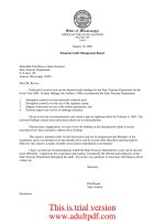 OFFICE OF THE STATE AUDITOR PHIL BRYANT Auditor January 18, 2005 Financial Audit Management Report potx