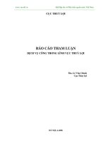 dịch vụ công trong lĩnh vực thuỷ lợi
