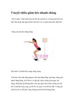 5 tuyệt chiêu giảm béo nhanh chóng pptx
