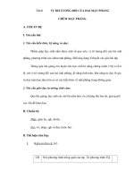 Tiết41: VỊ TRÍ TƯƠNG ĐỐI CỦA HAI MẶT PHẲNG CHÙM MẶT PHẲNG doc