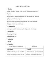 PHÉP TRỪ VÀ PHÉP CHIA docx