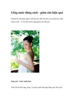 Uống nước đúng cách - giảm cân hiệu quả ppt