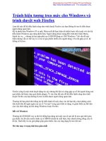Tránh hiện tượng treo máy cho Windows và trình duyệt web Firefox pptx