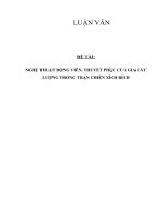 Luận văn đề tài nghệ thuật động viên thuyết phục của Gia Cát Lượng trong trận chiến xích bích