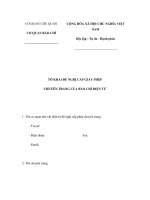 MẪU TỜ KHAI ĐỀ NGHỊ CẤP GIẤY PHÉP CHUYÊN TRANG CỦA BÁO CHÍ ĐIỆN TỬ pdf