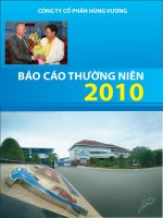 báo cáo thường niên 2010 công ty cổ phần hùng vương