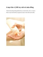 6 mẹo bảo vệ đôi tay nứt nẻ mùa đông potx