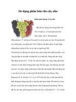 Sử dụng phân bón cho cây nho ppt