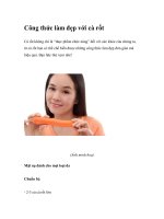 Công thức làm đẹp với cà rốt ppt