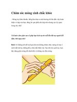 Chăm sóc móng xinh chắc khỏe pptx