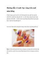 Hướng dẫn vẽ nail: Sọc vàng trên nail màu hồng pptx