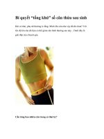 Bí quyết “tống khứ” số cân thừa sau sinh potx