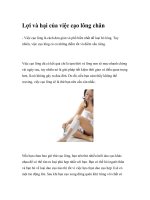 Lợi và hại của việc cạo lông chân ppt