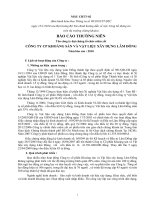 báo cáo thường niên tên công ty đại chúng tổ chức niêm yết công ty cp khoáng sản và vật liệu xây dựng lâm đồng 2010