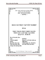 Thực trạng phát triển nguồn nhân lực làm việc tại UBND Quận 10, TPHCM