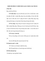 PHÉP DỜI HÌNH VÀ PHÉP ĐỒNG DẠNG TRONG MẶT PHẲNG (P1) pdf