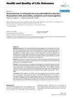 Health and Quality of Life Outcomes BioMed Central Research Open Access Social function in pdf