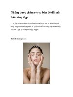 Những bước chăm sóc cơ bản để đôi mắt luôn sáng đẹp doc