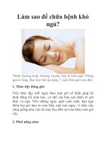 Làm sao để chữa bệnh khó ngủ? pdf