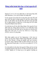 Bảng tuần hoàn hóa học có hai nguyên tố mới pot