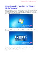 Mang phong cách “Alt+Tab” của Windows XP vào Windows 7 pptx