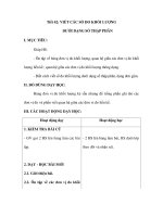 Tiết 42: VIẾT CÁC SỐ ĐO KHỐI LƯỢNG DƯỚI DẠNG SỐ THẬP PHÂN docx