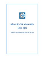 báo cáo thường niên năm 2012 công ty cổ phần bảo vệ thực vật sài gòn
