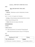 CHƯƠNG I : PHÉP NHÂN VÀ PHÉP CHIA CÁC ĐA THỨC docx