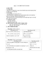 Tiết 5 : CÁC PHÉP TOÁN TẬP HỢP pot