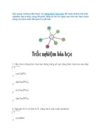 trắc nghiệm hóa học công thức cấu tạo