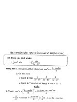 Tích phân xác định của hàm số lượng giác pptx
