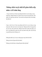 Những chiêu tuyệt nhất để giảm thiểu nếp nhăn và lỗ chân lông docx