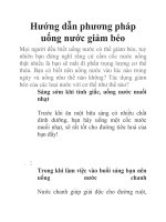 Hướng dẫn phương pháp uống nước giảm béo doc