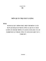 luận văn đề tài đánh giá quá trình thực hiện thí điểm và xây dựng kế hoạch áp dụng công cụ quản lý chất lượng 5s cho hệ thống xăng dầu