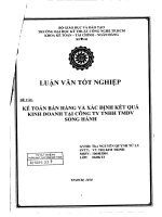Kế toán bán hàng và xác định kết quả kinh doanh tại công ty TNHH thương mại dịch vụ Song Hành