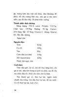 Thực đơn dinh dưỡng cho bà mẹ mang thai và sinh con part 3 docx