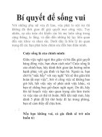 Bí quyết để sống vui doc