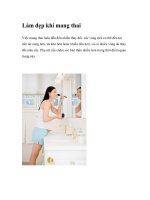 Làm đẹp khi mang thai ppt