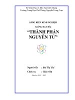 Giảng dạy bài “ Thành phần nguyên tử”