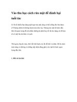 Vào thu học cách rửa mặt để đánh bại tuổi tác docx